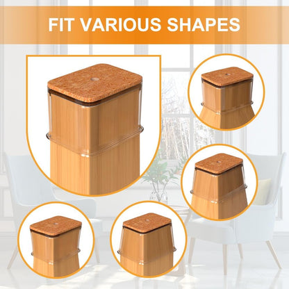 VIUME 24 Pcs Chair Leg Floor Protectors for Hardwood Floors Silicone Covers Felt Pads Furniture Leg Caps Anti-Scratch Reduce Noise Fit (1-5/16" to 2")
