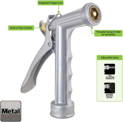 Melnor 65033-AMZ Heavy Duty Metal Nozzle with QuickConnect Product Adapter Amazon Bundle, Classic Design