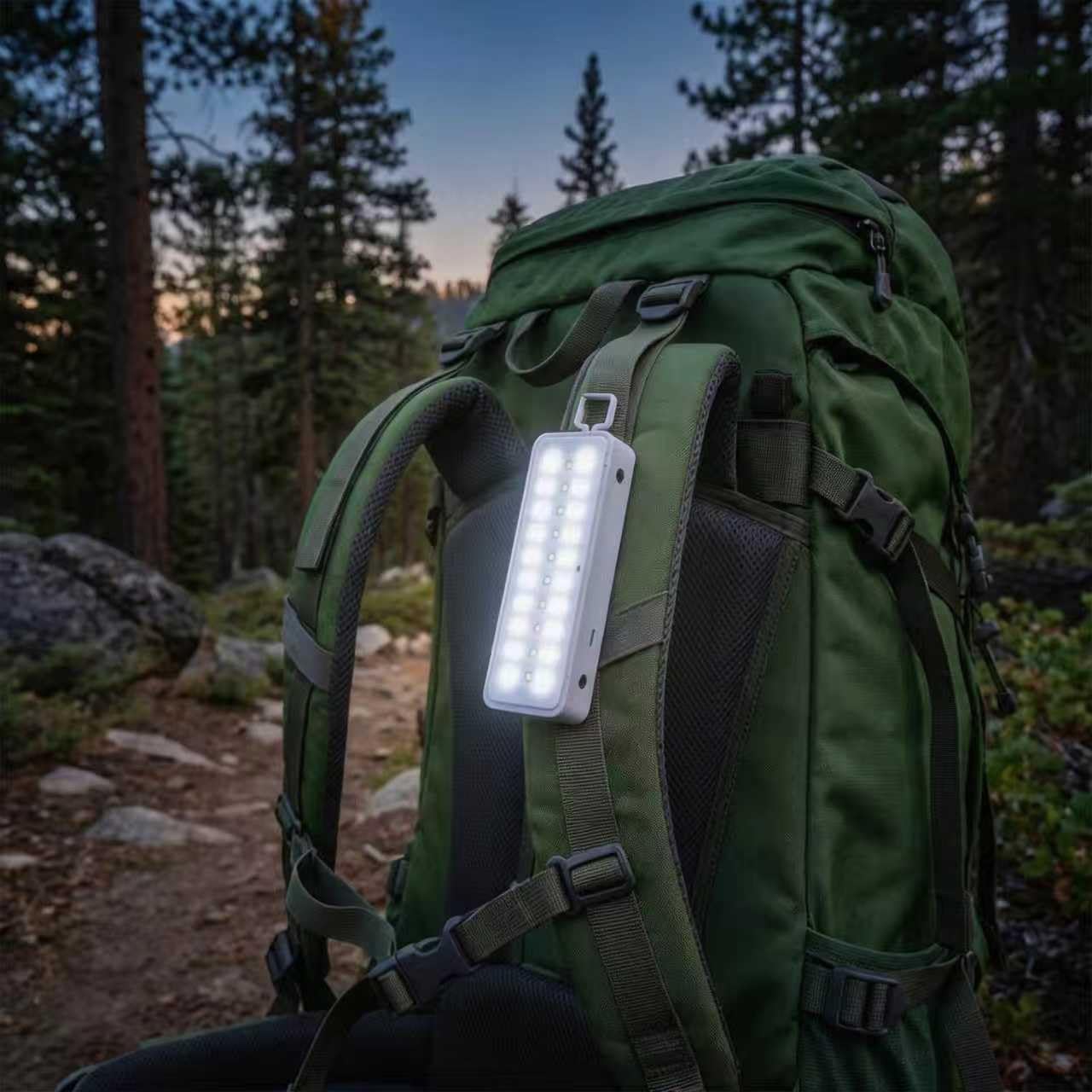LED Emergency Light, Rechargeable Portable Indoor wall-Mounted Household Light, 30/60LED exit Light, 3 Lighting Modes, Magnetic Attachment, Camping Light (30LED USB Type-C)