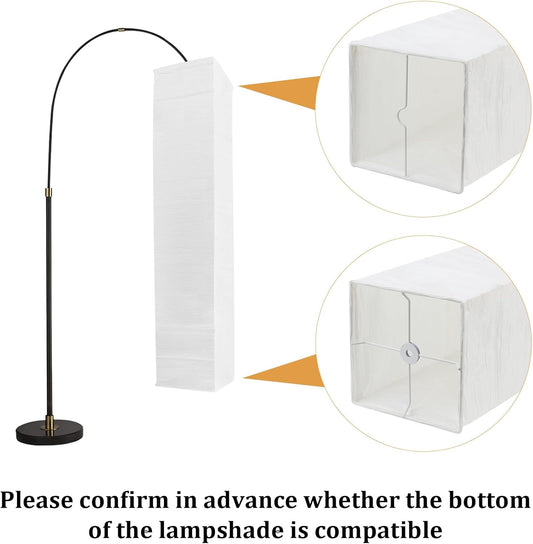 Rice Japanese Paper Lamp Shade, Replacement Foldable Paper Lampshade for Living Room Bedroom
