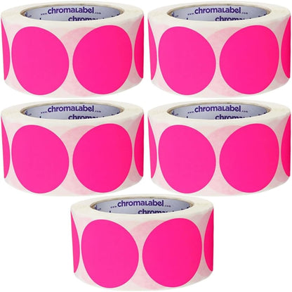 ChromaLabel 2 inch Color-Code Dot Labels | 500/Roll (Yellow)