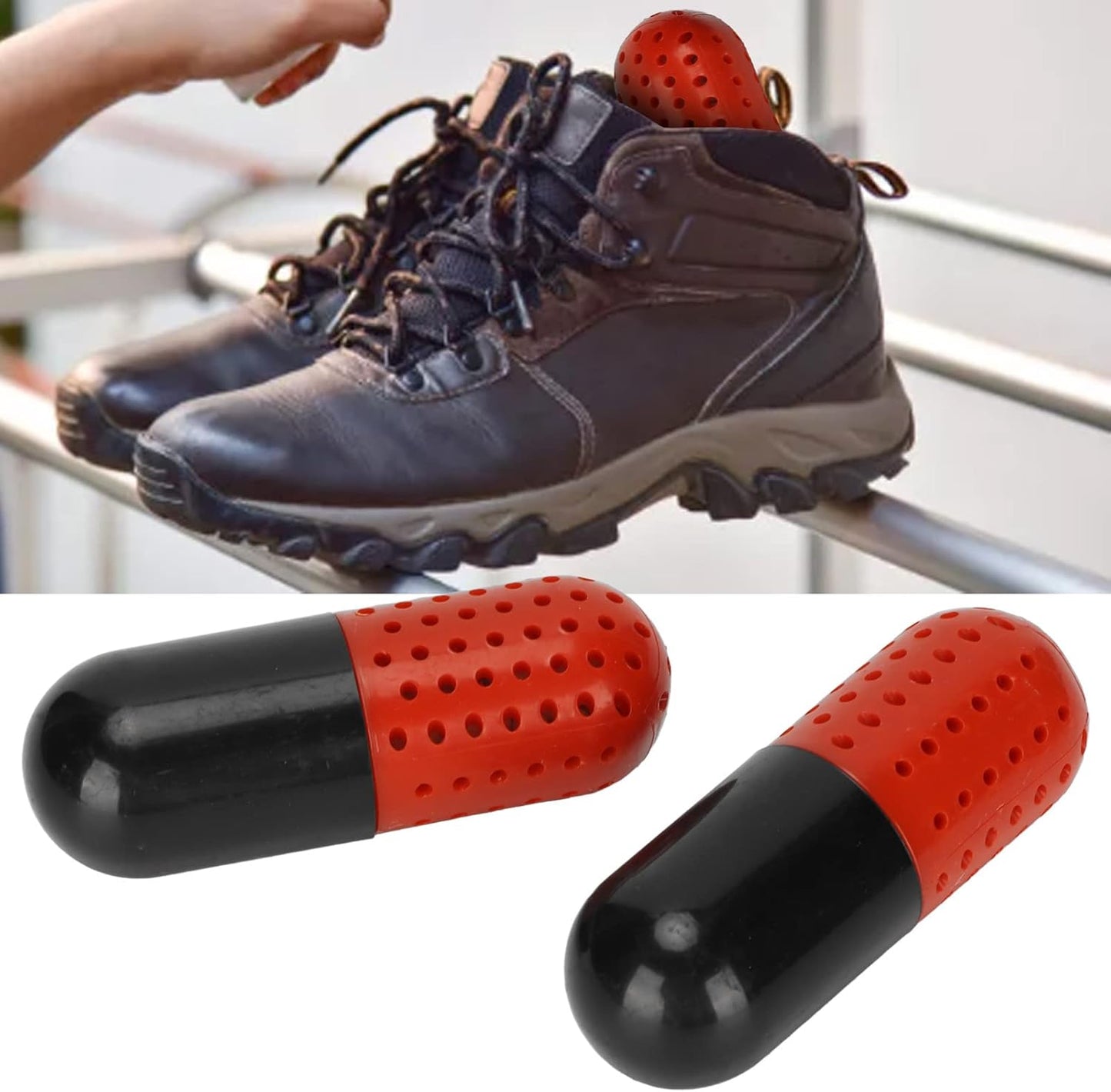 2pcs Shoe Deodorizer Balls Sneaker Odor Eliminator with High Hygroscopicity Zeolite for Shoes Gym Bags Closet