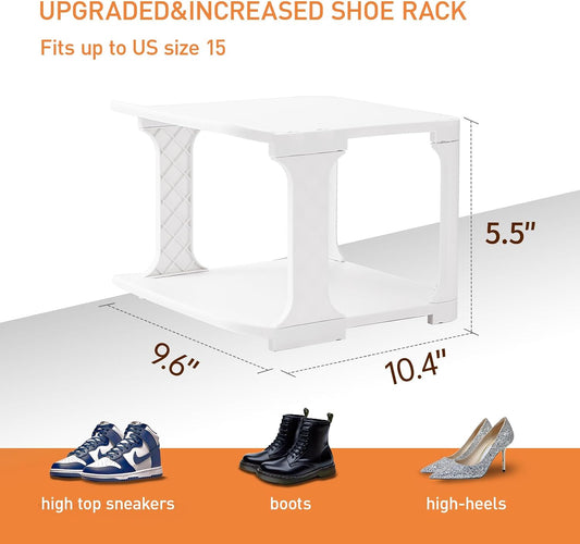 5 Tiers Vertical Shoe Rack, Narrow Free Standing Shoe Storage Organizer for Entryway and Small Closet, Stackable Shoe Holder Shelf Stability DIY, Black