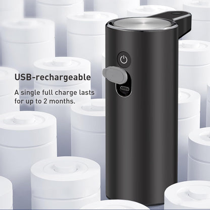 EKO Aroma 9 fl oz Automatic Liquid Soap Dispenser, Rechargeable & Water-Resistant Soap Dispenser for Kitchen and Bathroom with Adjustable Volume Control (Matte Black Steel)