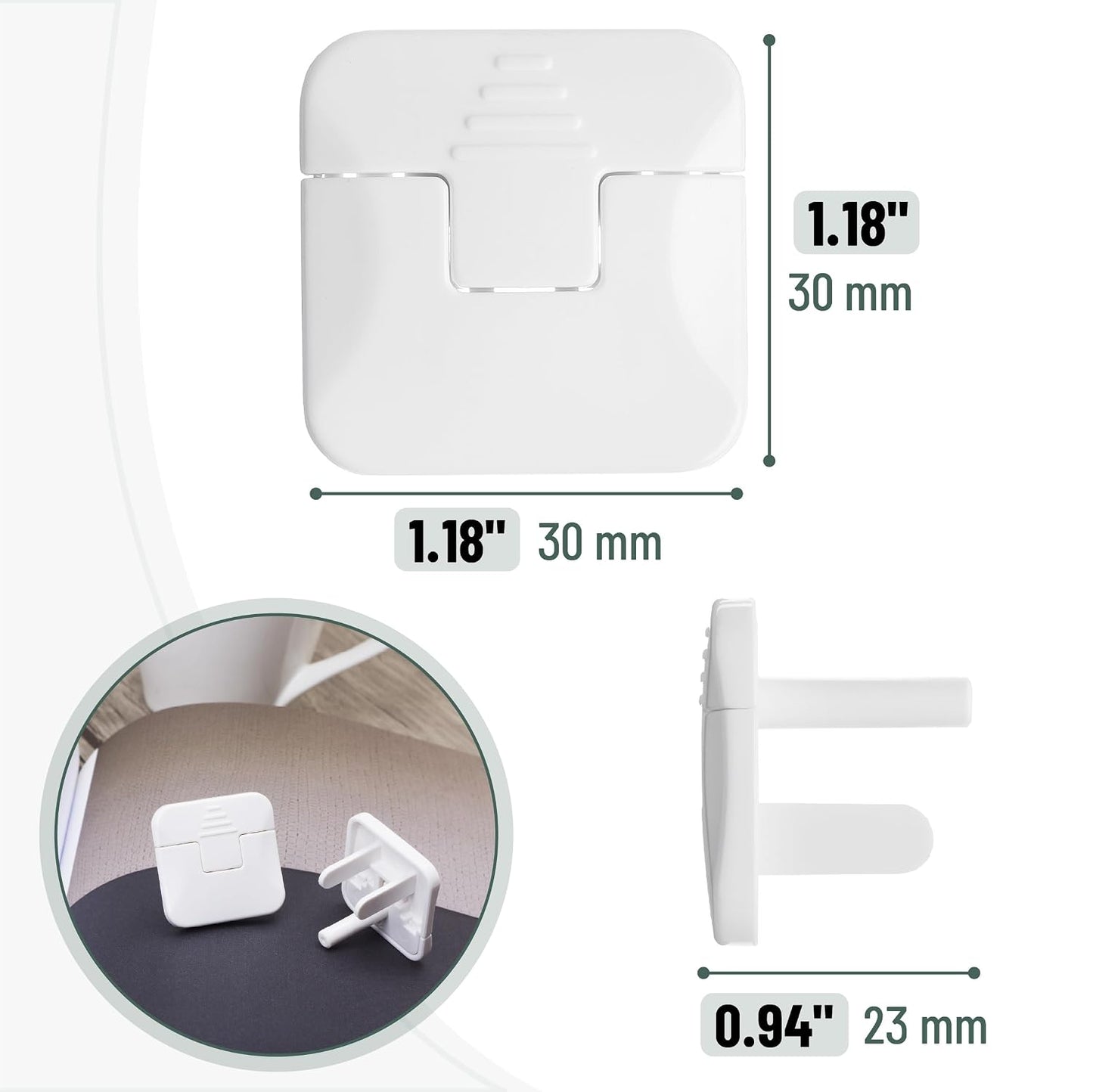 Bates- Outlet Covers Child Proof, 10 Pack, White, 3 Prong Outlet Covers