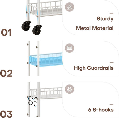 Slim Rolling Storage Cart with Wheels, Metal 6 Tier Spice Rack Mobile Shelving Unit Organizer Kitchen Utility Cart for Office Bathroom Kitchen Laundry Room Narrow Places (6inches)