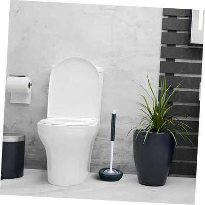 1Set Silicone Toilet Brush with Holder Toilet Scrubber for Effortless Cleaning Quick Drying Design Flexible Bristles for Toilet Maintenance