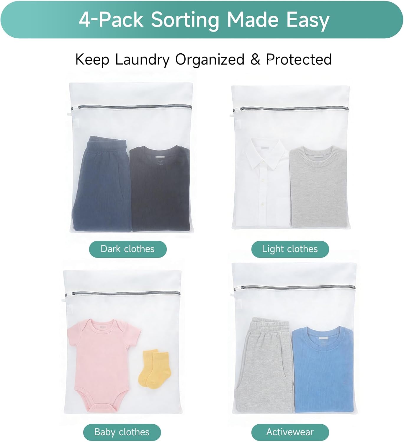 GOGOODA 2 Pack Extra Large Mesh Laundry Bag 43 x 35 in – XXXXL Washing Bag | Jumbo for Bedding, Blankets, Clothes, Pet Items, Travel & Storage – Washer Protector Bag for Washing Machine