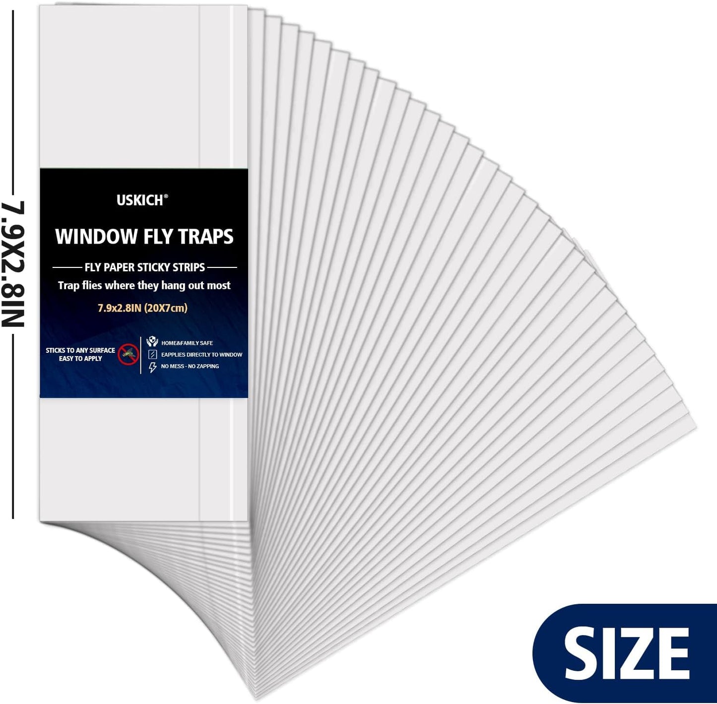 Fly Traps for Indoors Outdoor, Fly Paper Strips Sticky Hanging, Fruit Fly Strips,Fly Tape Catcher Ribbon, Fruit Fly Gnat Trap Killer Fly Traps for Inside Home(35 Pack)