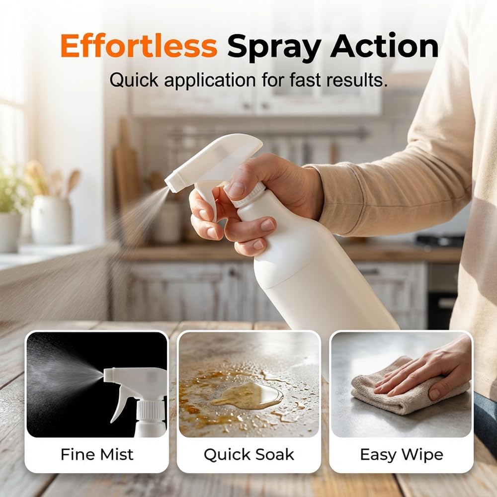 Kitchen Cleaner Spray, Heavy Duty Oil Stain Remover, Multi-Purpose Household Cleaner for Cooktop, Oven, Stove, Range Hood, Fast Grease Cleaning, 100ml/3.38 Fl.Oz (1)