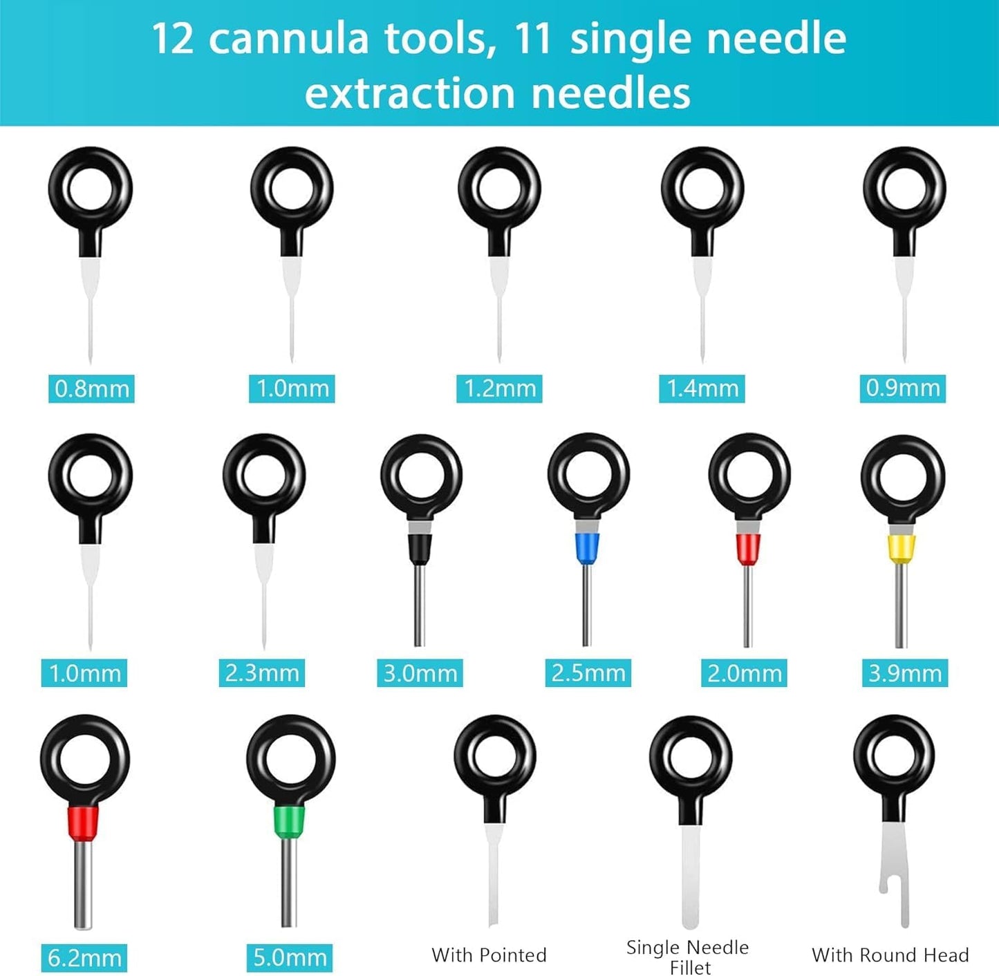 Terminal Pin Removal Tool Kit 82 Pcs Depinning Electrical Connector Pin Extractor Tool Set Wire Terminal Release for Automotive Car Household Devices - Black
