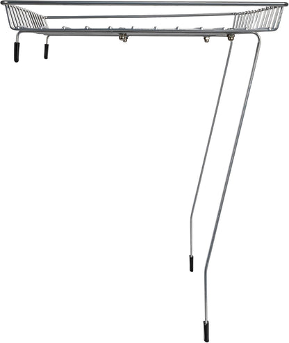 Household Essentials Rear Display Over-The-Washer Storage Shelf to Organize and Store Laundry Room Supplies, Silver