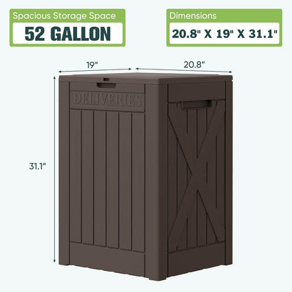 Greesum 31 Gallon Resin Deck Box All Weather Outdoor Storage Boxes for Patio Furniture Set,Outdoor Toys,Garden Tools,Black