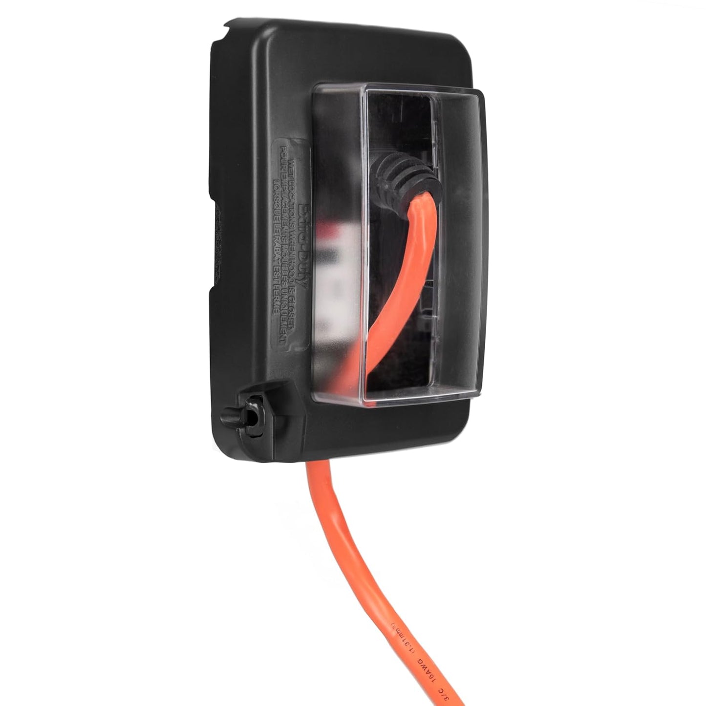 Intermatic WP7000BL Low-Profile Extra-Duty Weatherproof 1-Gang Cover, Black - Expandable Front Window, Versatile Mounting, Complete Installation Kit - Protect Outdoor Outlets