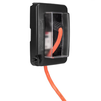 Intermatic WP7000BL Low-Profile Extra-Duty Weatherproof 1-Gang Cover, Black - Expandable Front Window, Versatile Mounting, Complete Installation Kit - Protect Outdoor Outlets