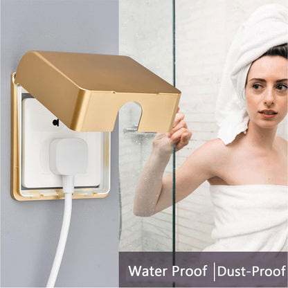 Heyiarbeit Weatherproof Cover Plug in Use Outlet Receptacle Protector 3.86"x4.33"x1.69"(LxWxH) for Retrofit Siding Construction 86 Type White 1Pcs