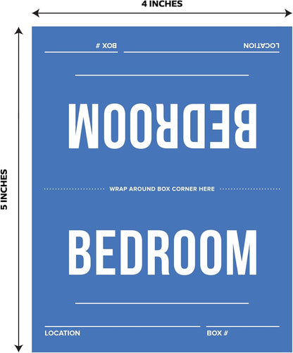 Home Packing Labels - 160 Set Color-Coded Moving Stickers, NEW Easy Peel Backing, Includes Blank Labels for Custom Notes | 4x5 Inches | USA Owned Business