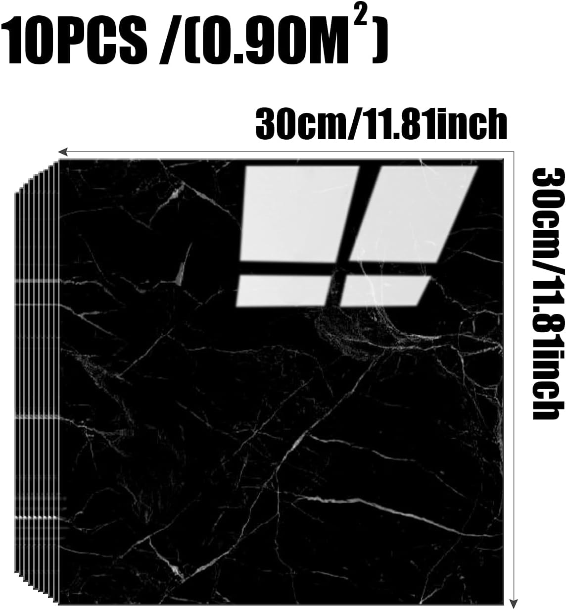 Chejiaye Shower Wall Panels Peel and Stick,Marble Wall Panels for Interior Decor,Backsplash Tile for Kitchen Showers Bathrooms Living Rooms 11.8"x11.8"in 10Pcs, Grey (Not Real Tile,9.7 Sq.ft)