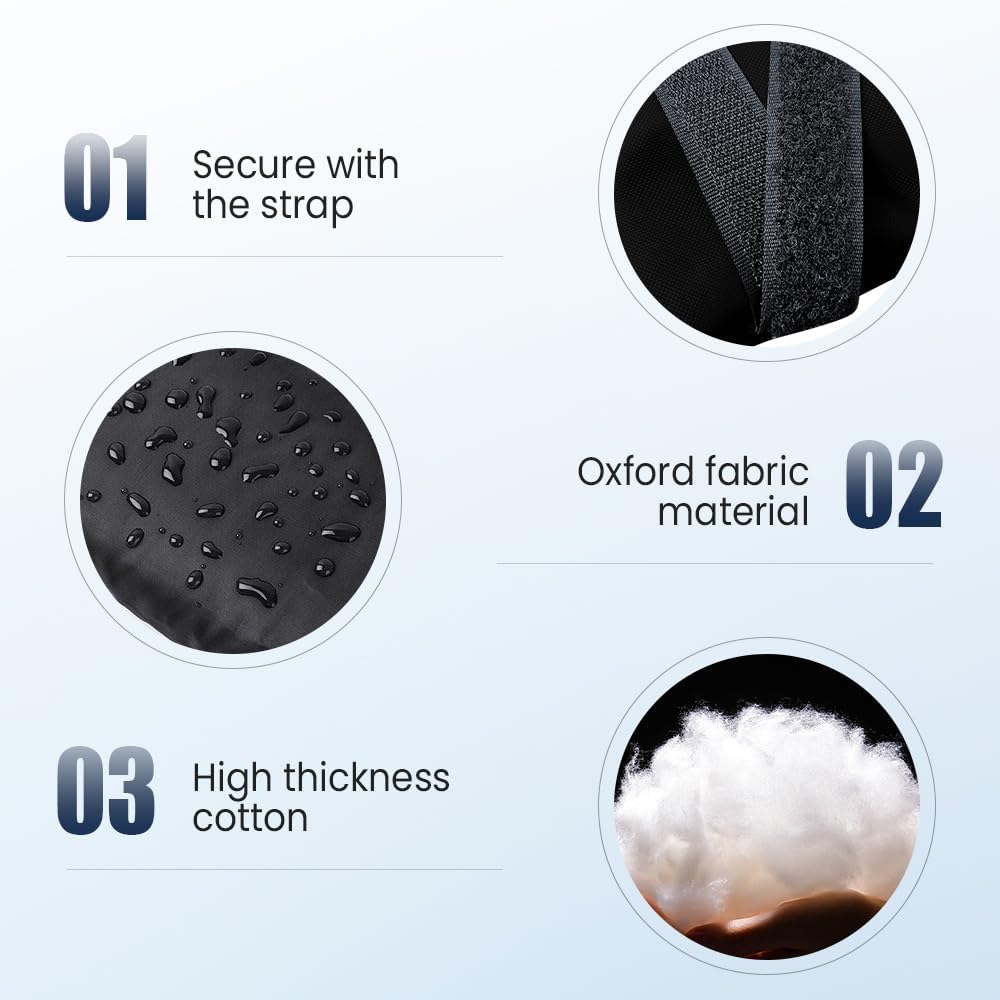Outdoor Faucet Covers for Winter Freeze Protection, 2026 Upgraded Insulated Spigot Cover, Waterproof Outside Garden Faucet Socks for Winter, Patio Home Must-Have Hose Bib Covers (Black, 1pcs)