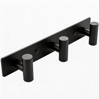 Matte Black Coat Rack Wall Mount - 6 Hooks, Heavy Duty Stainless Steel Wall Hooks for Towels, Coats, Robes, Bags, Hats, Keys, Wall Coat Hanger for Bathroom, Entryway, Kitchen, Hotel, Bedroom, Office