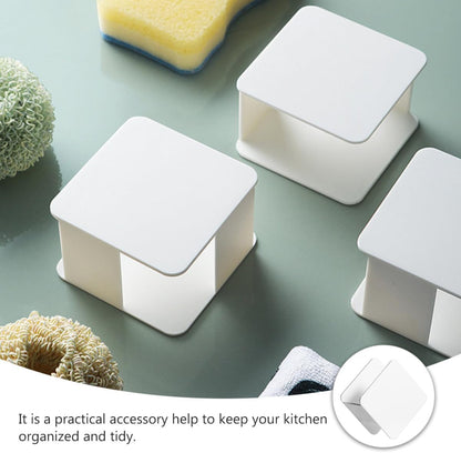COHEALI Punch-free Wall-mounted Sponge Storage Rack 2pcs Set, Kitchen Sink Sponge Holder with Drainage for Dishcloth and Cleaning Cloth Organization
