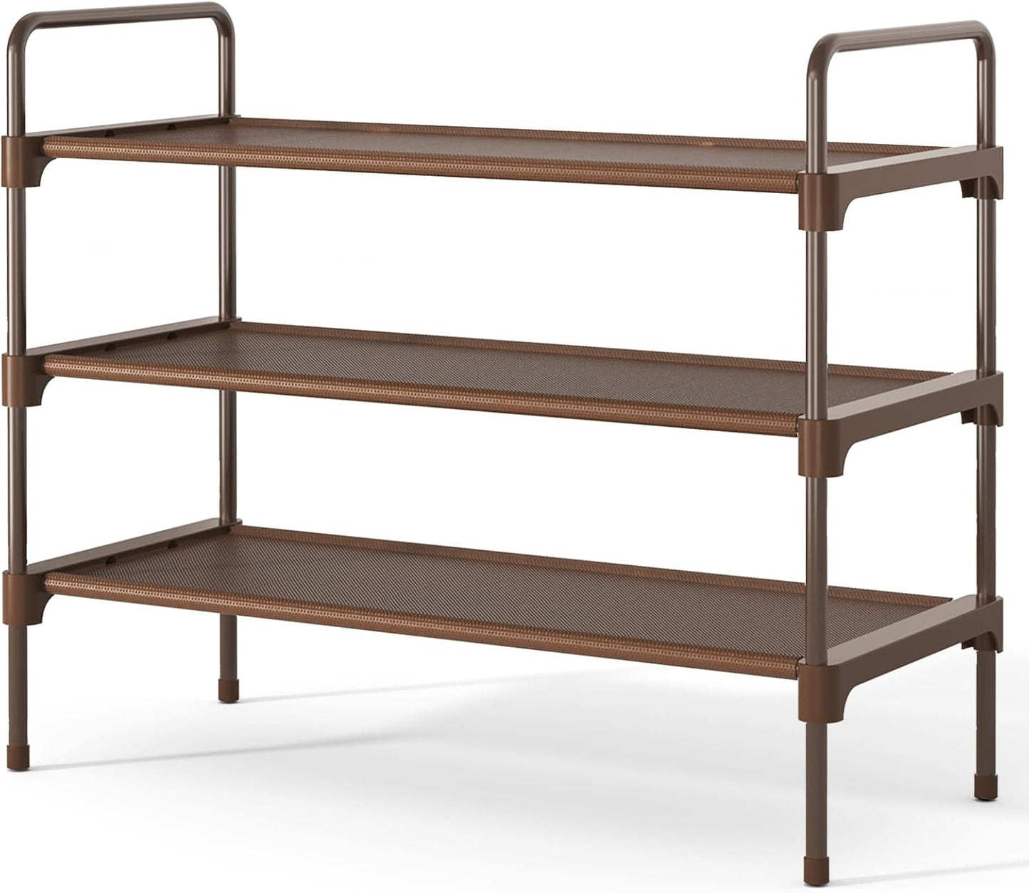Kitsure Shoe Rack for Closet, Sturdy Shoe Storage for Entryway, Space-Saving Shoe Rack Small and Shoe Shelf, 27.6" Wide, Black