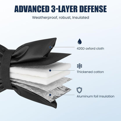 Outdoor Faucet Covers for Winter Freeze Protection, 2026 Upgraded Insulated Spigot Cover, Waterproof Outside Garden Faucet Socks for Winter, Patio Home Must-Have Hose Bib Covers (Black, 1pcs)