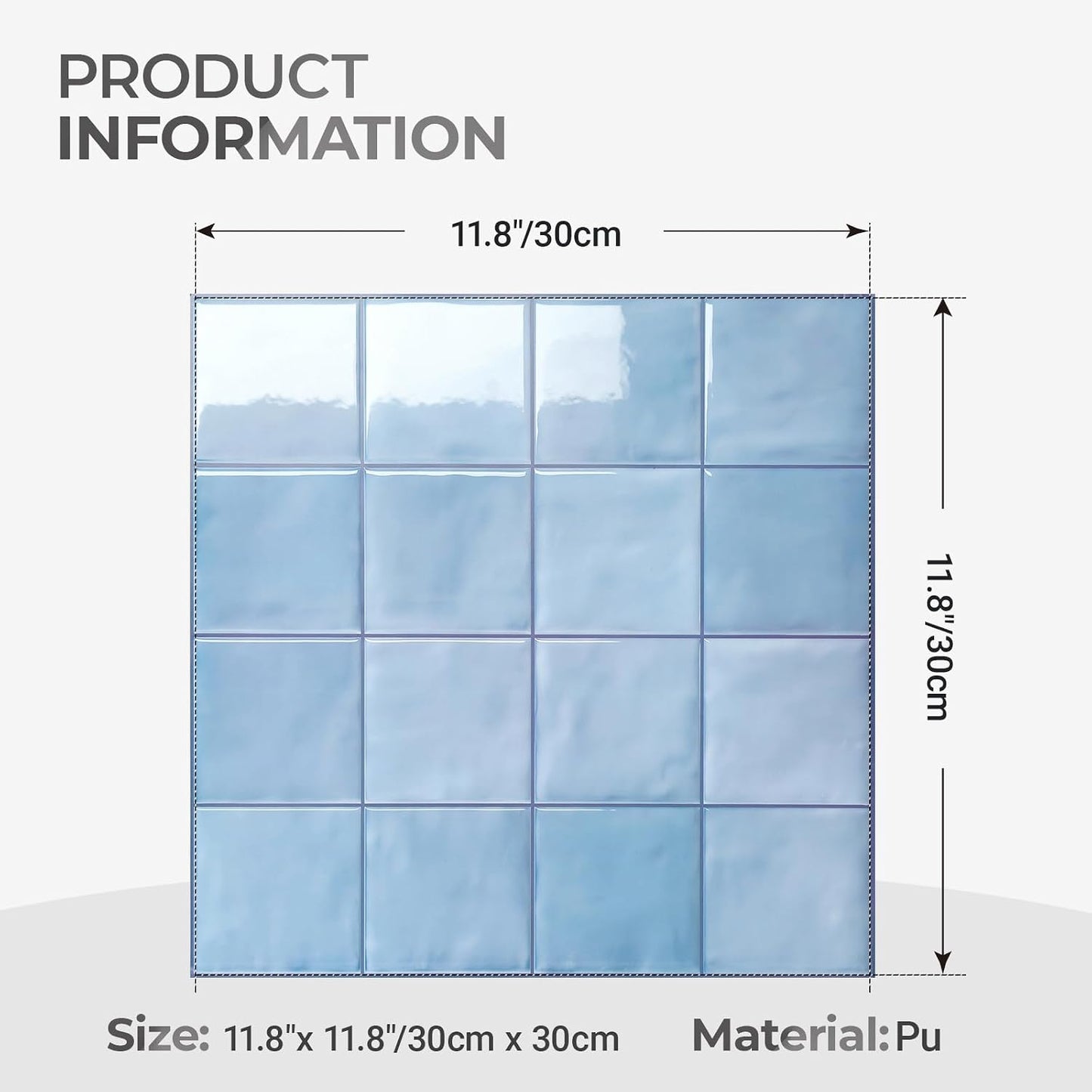 5 Sheets Peel and Stick Backsplash, Self Adhesive Wall Tiles, 3D Adhesive Tile Backsplash, 12"x12"Premium Self Adhesive Wall Tiles Peel and Stickfor Kitchen, Bathroom, RV(Spring Moss)