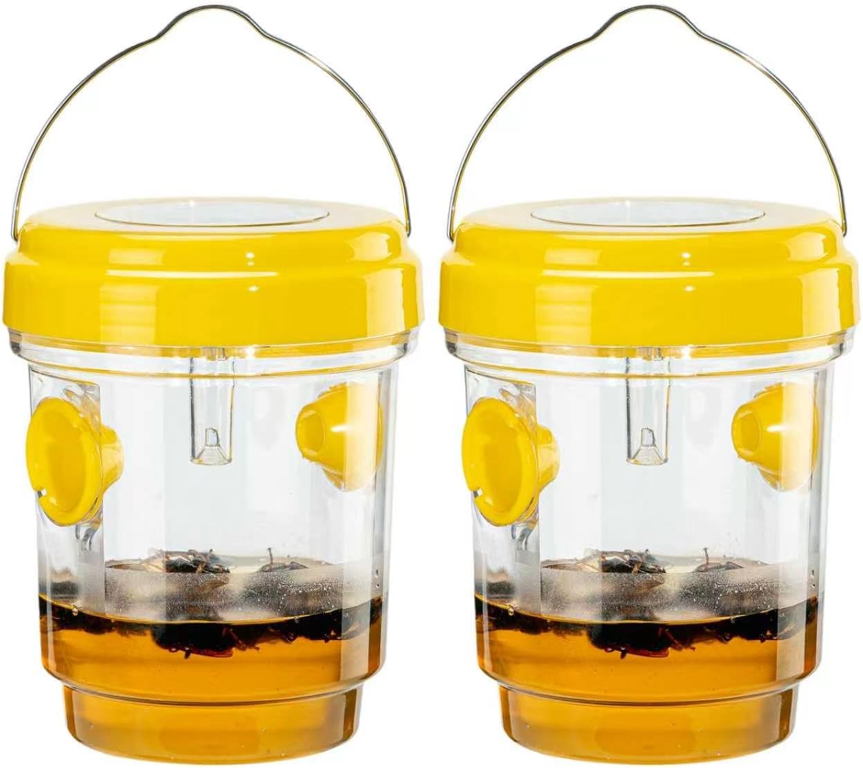 Wasp Traps Outdoor Hanging, Carpenter Bees, Yellow