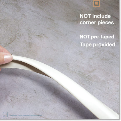Roving Cove HeftyFit Edge Protector for Baby Proofing (6ft Large Edge Only), Heavy-Duty Soft Furniture Edge Bumper Guards, Desk Edge Cushion, Wall Corner Covers, 3M Adhesive, Oyster White (Off White)