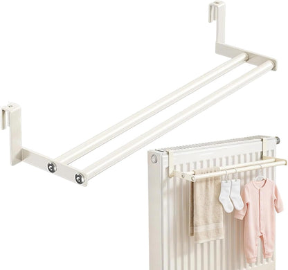 Wall Drying Rack Heavy-Duty Space-Saving Towel Rod | Drying Rack Wall Mounted for Closet Bathroom Room Rv Dorm Clothing