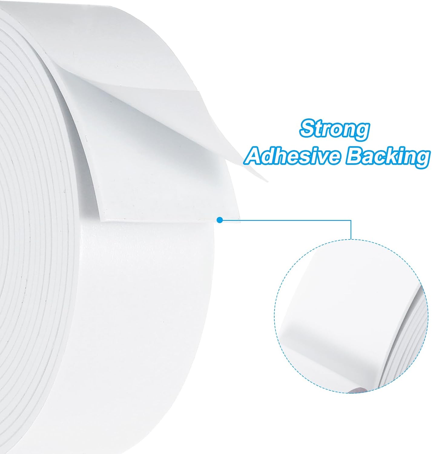 PATIKIL Weather Stripping Door Seal Strip, 3/8 Inch x 1/4 Inch x 32 Ft Self Adhesive Soundproof High Density Foam Tape Insulation for Door Window Air Conditioning, White - Colors B