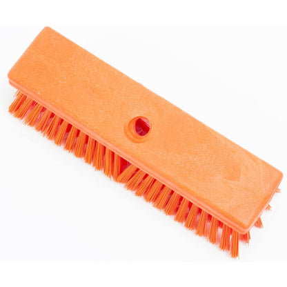 SPARTA Plastic Floor Scrub Brush, Brush Head Only, Deck Brush with ACME Standard Thread Fitting for Deck, Industrial Kitchens, and Hospitals, 10 Inches, Yellow