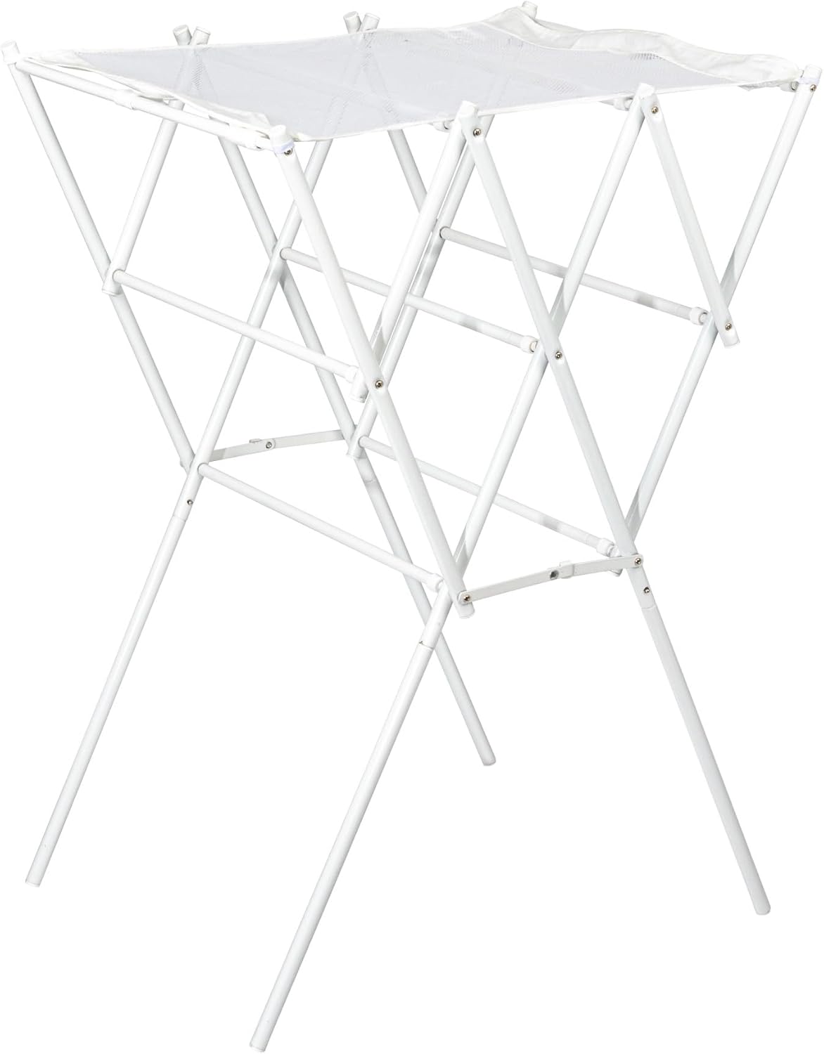 Household Essentials Clothes Drying Rack, Foldable, Expandable and Collapsible Laundry Drying Rack, Silver