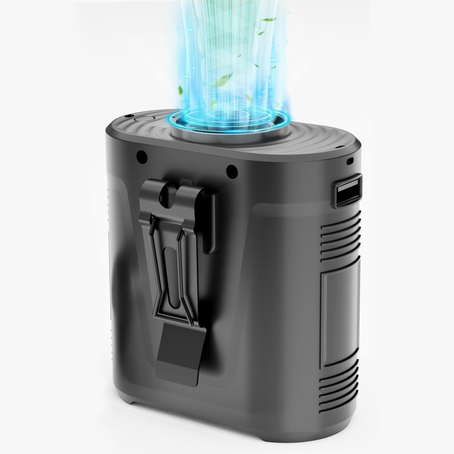 Waist Fan - 3-Speed Clip-On Fan, 16000RPM, 10000mAh Rechargeable Battery, LED SOS Light - Portable Cooling for Outdoor & Work