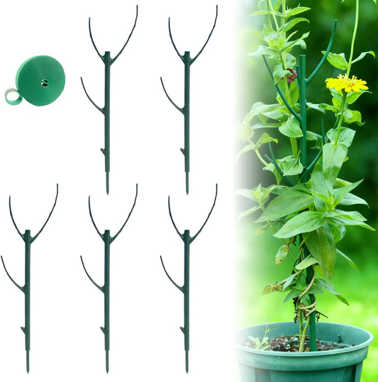 Stackable Monstera Plant Support, Garden Stakes for Climing Plants Stem Support, Plant Sticks for Outdoor Potted Plants, Pothos, Vine, Flower Use (5pcs)