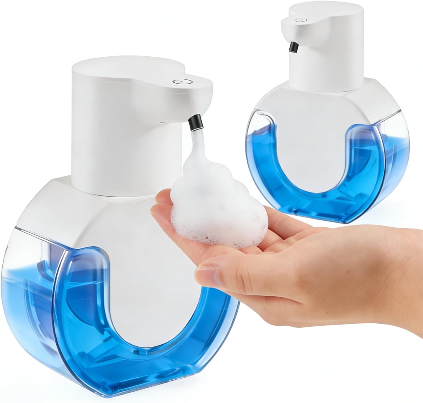 Automatic Soap Dispenser Touchless,Rechargeable Foaming Soap Dispenser,15oz/420ml Smart Hand Soap Dispensers,4-Level Adjustable,Wall Mount for Bathroom Kitchen Dish Soap,Hands-Free