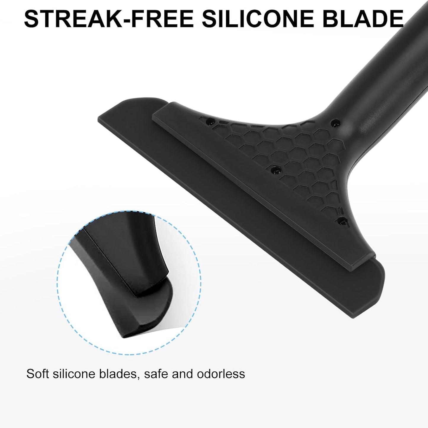 SetSail Shower Squeegee for Glass Doors, Small Squeegee for Shower Glass Door Mini Silicone Squeegee for Window, Door, Bathroom, Mirror, Car Window