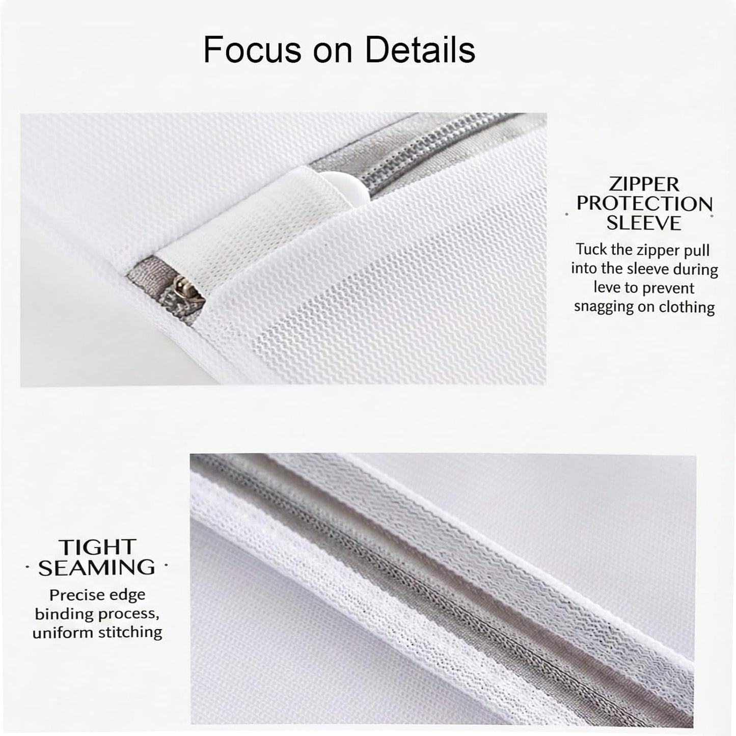 4 Pcs Mesh Laundry Bags for Delicates (2 Large +2 Medium) | Durable, Safe Wash Bags for Washing Machine & Dryer, Reliable zipper, Versatile for Multiple Uses