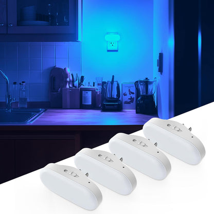 DORESshop Led Night Light, Plug into Wall, [2 Pack] with Dusk to Dawn Sensor, 1W 5000K Dimmable Night Light from 0LM to 100LM for Bathroom Hallway Bedroom Kids Room Stairway