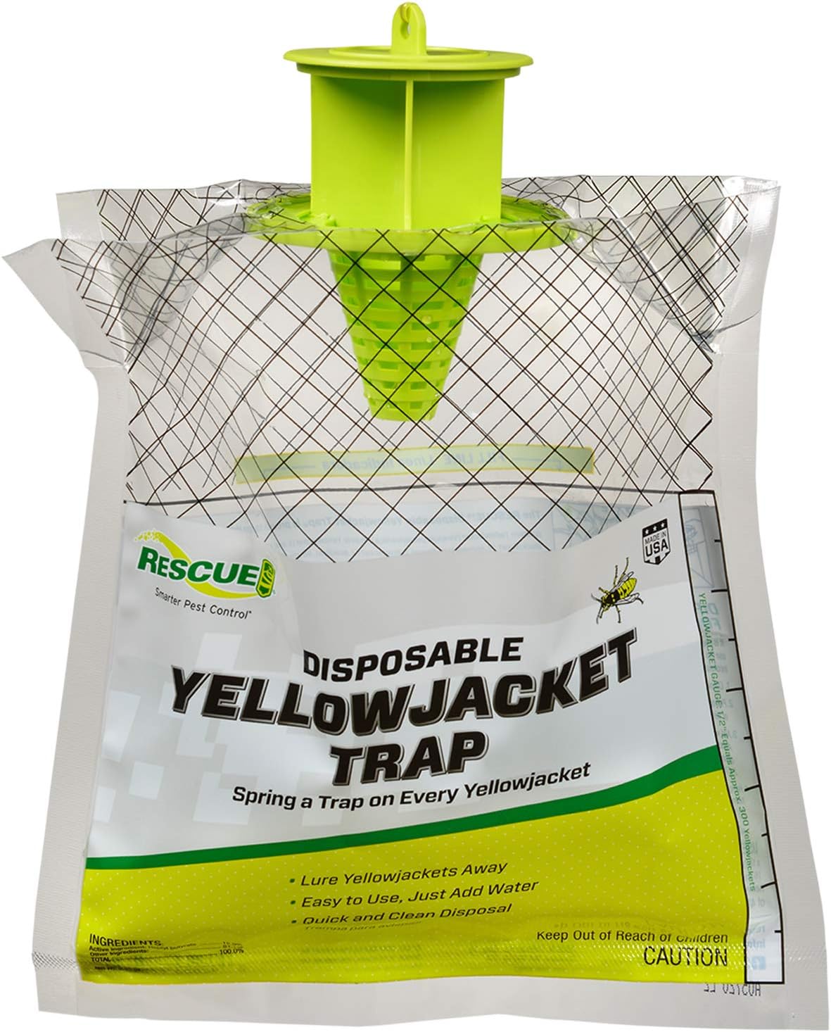 RESCUE! Disposable Summer Yellowjacket Trap - Central & Eastern Formula - 6 Traps