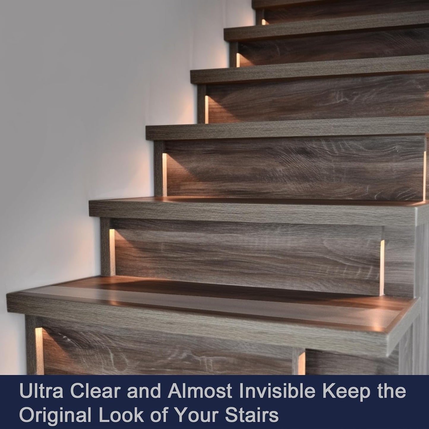 Anti Slip Tape with Glow in Dark Stripe for Stairs, 6”x35ft, Grip Tape for Stairs Steps for Outdoor/Indoor, Waterproof Non Slip Strips for Stair Treads, High Traction, Easy Install