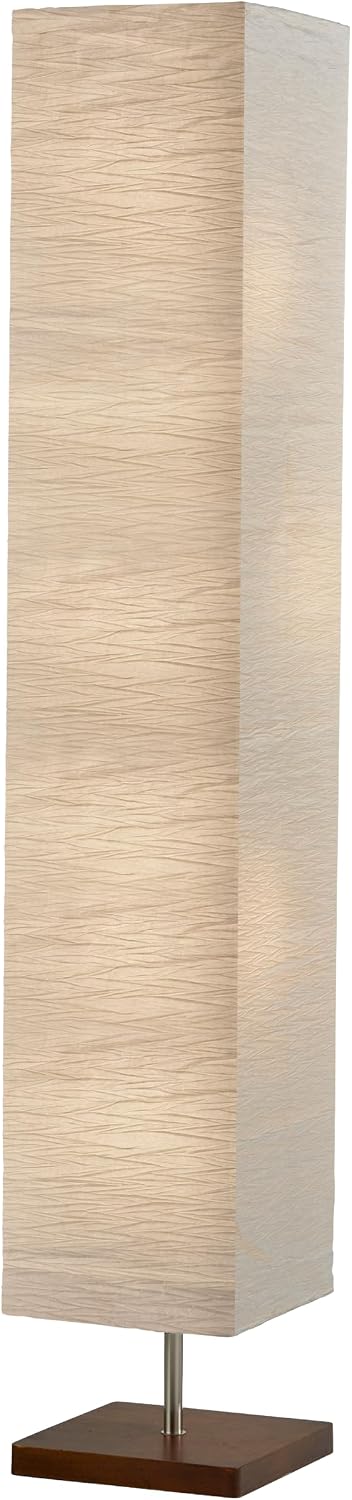 Adesso Three Light Floor Lamp – Natural Wood Base & Adjustable Brightness – Perfect Lighting for Bedroom, Living Room and Corner Decor, Beige