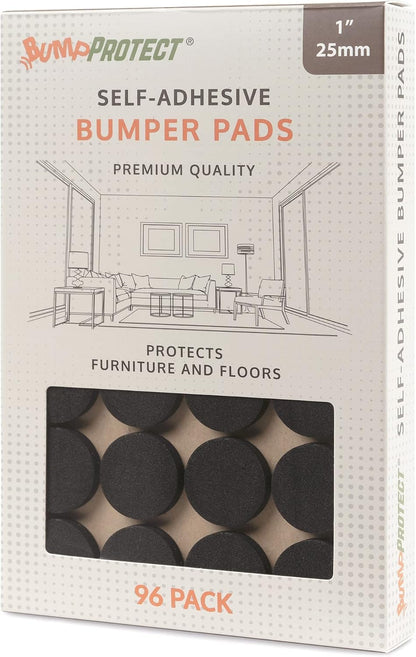 Furniture Felt Pads 3/4" (19mm) Diameter Round 3M Self Adhesive Protects Furniture and Floors Against Bumps and Scratches 140 Pack - Black