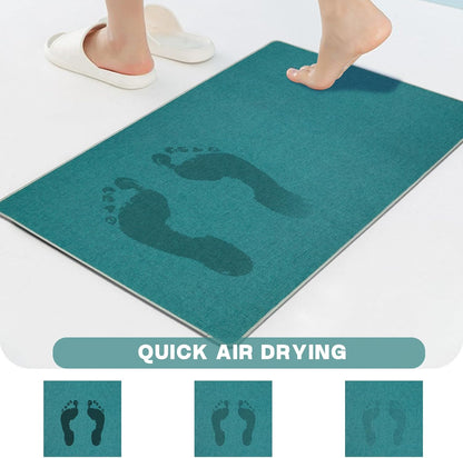Yancorp 16"x26" Ultra Thin Bathroom Rugs,Low Profile Bath Rug,Rubber mat,Fit Under Door,Non Slip,Machine Washable Shower Rug,Dark Grey