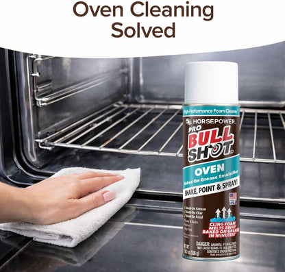 Bull Shot Oven Pro, AS SEEN ON TV, Cling Foam Melts Away Baked-On Grease, Char & Food In Minutes, Professional Strength, Shake, Point & Spray, Made in the USA, Ovens, Racks, Drip Pans & Broilers