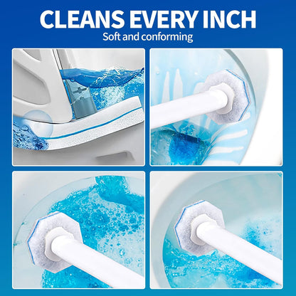 30 Count Disposable Toilet Brush Heads, Toilet Bowl Wand Refills for Clorox Toilet Cleaning, toilet scrubber refill，disposable toilet brush headrefills，Toilet Cleaning Sponges Heads for Bathtub, Floor