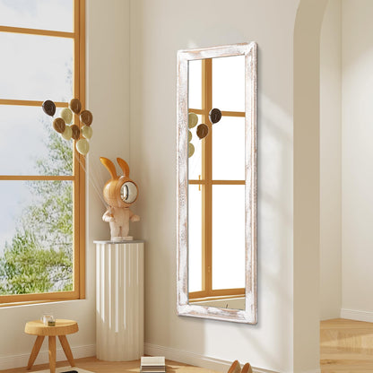 AAZZKANG Full Length Mirror Rectangle Wood Framed Large Wall Mirrors Black | 47"x16" Bedroom Living Room Bathroom Dressing Room Entryway Hanging Mirror