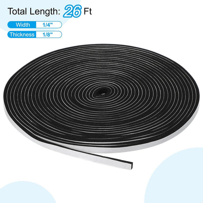 PATIKIL Weather Stripping Door Seal Strip, 3/8 Inch x 1/4 Inch x 32 Ft Self Adhesive Soundproof High Density Foam Tape Insulation for Door Window Air Conditioning, White - Colors B