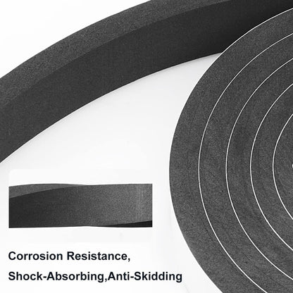 Seal Foam Tape,1/2 Inch W x 1/8 Inch T Weather Stripping for Door and Window,High Density Single Sided Closed Cell Door Insulation Weather Strip, 3 Rolls Total 50FT Black